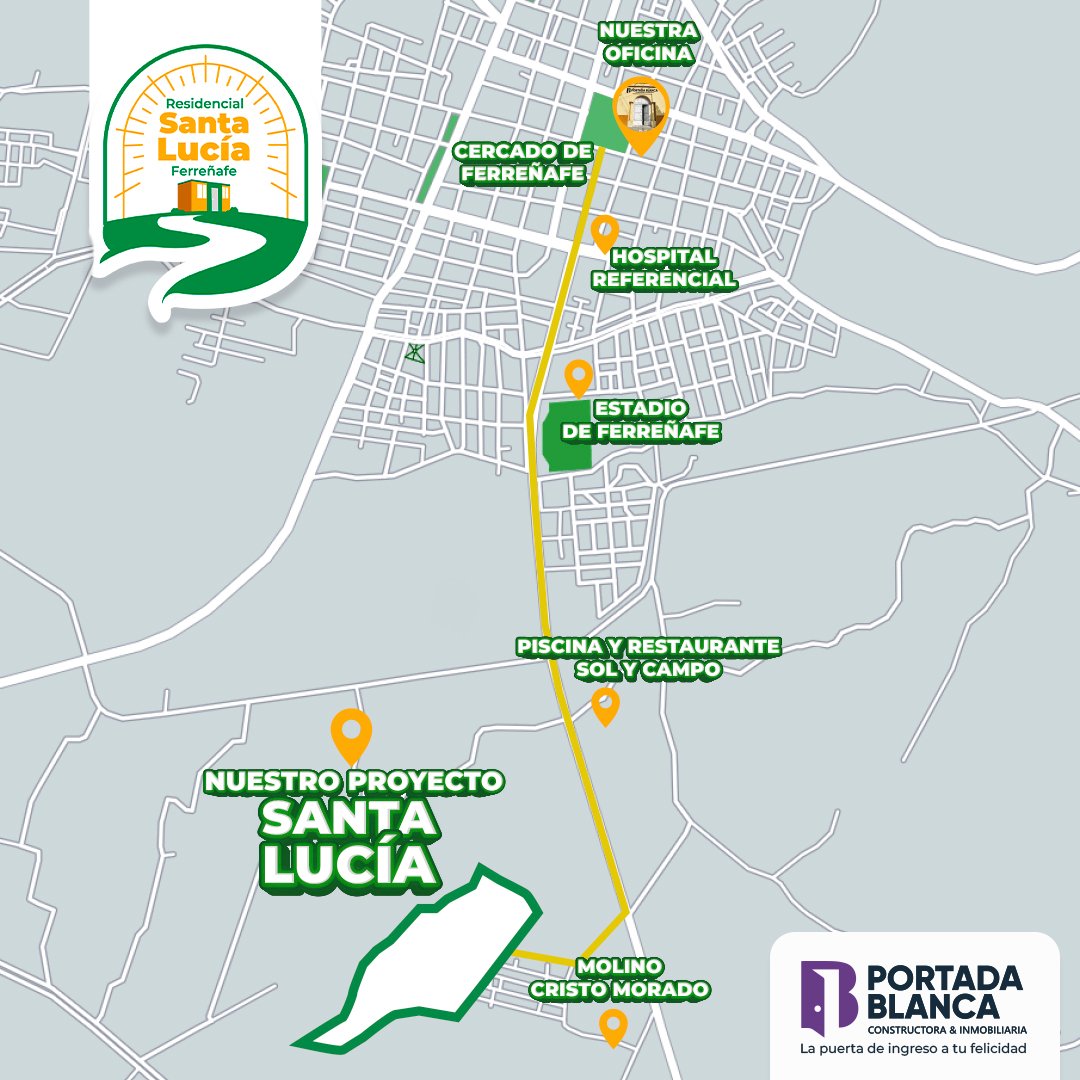 Mapa de ubicación de Residencial Santa Lucía en Ferreñafe