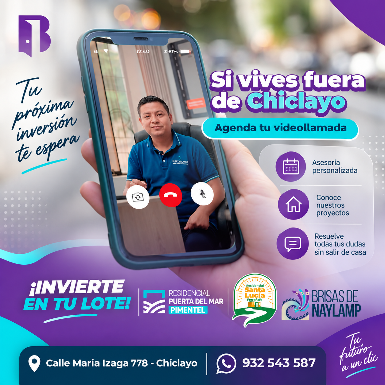 También te atendemos por videollamada – Portada Blanca