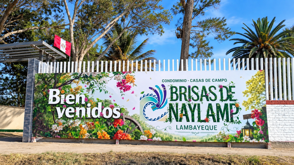 Letrero Lotes para casa de campo Brisas de Naylamp Lambayeque